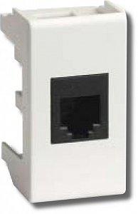 Розетка RJ-45 Viva 1 модуль белая (45037)